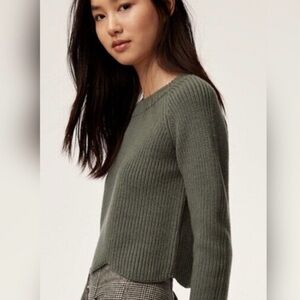 Aritzia, Wilfred scallop cropped sweater